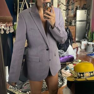 REISS Men’s Linen Purple Blazer